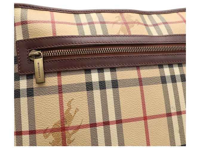 Bolso de hombro Burberry Nova Check Negro Beige Burdeos Marrón oscuro - vista 5