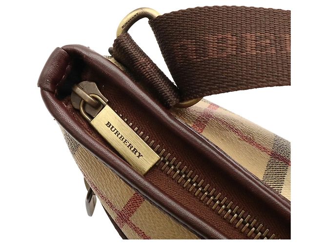 Bolso de hombro Burberry Nova Check Negro Beige Burdeos Marrón oscuro - vista 6