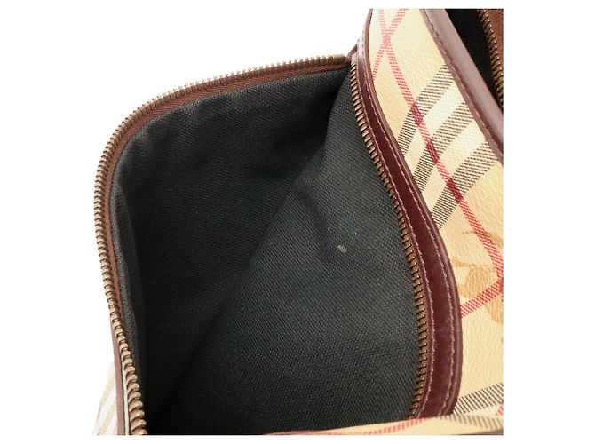 Bolso de hombro Burberry Nova Check Negro Beige Burdeos Marrón oscuro - vista 7