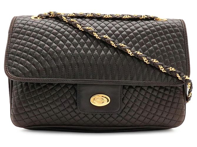 BALLY gesteppte Leder-Schultertasche Schwarz - Ansicht 2