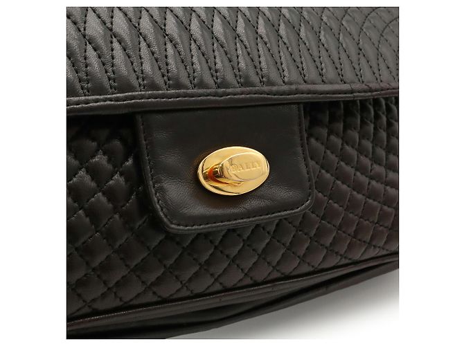 BALLY gesteppte Leder-Schultertasche Schwarz - Ansicht 6