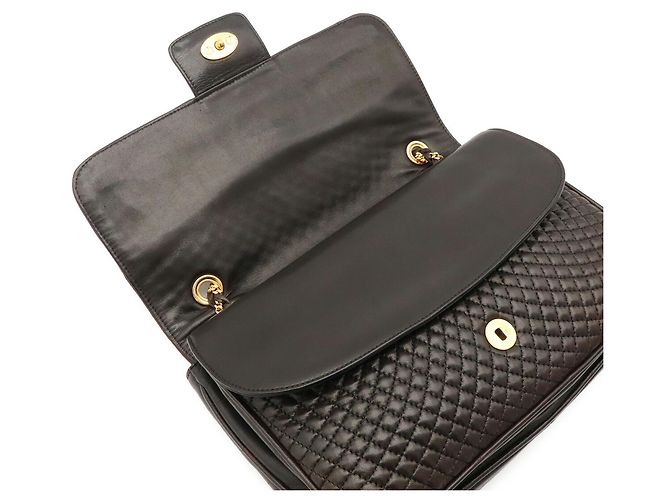 BALLY gesteppte Leder-Schultertasche Schwarz - Ansicht 8