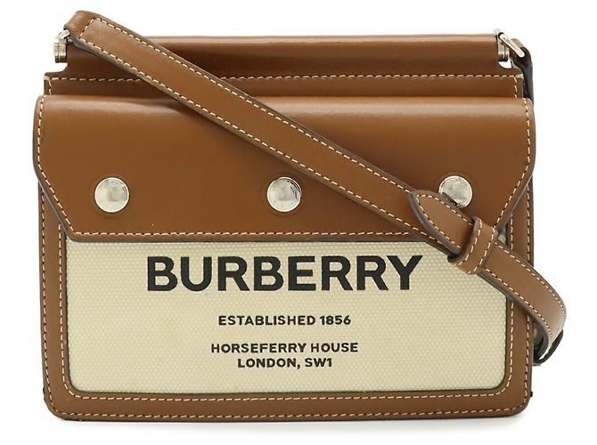 Borsa a tracolla Burberry Horseferry Print Marrone Nero - vista 2