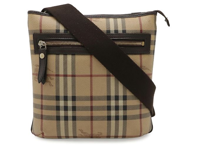 Bolsa de Ombro Burberry Nova Check Preto Bege Bordeaux - vista 2