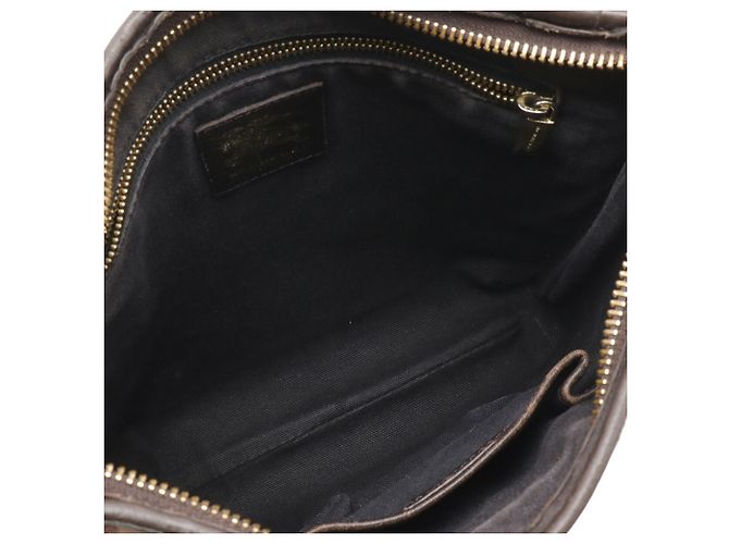 Bolsa de Ombro Burberry Nova Check Preto Bege Bordeaux - vista 8
