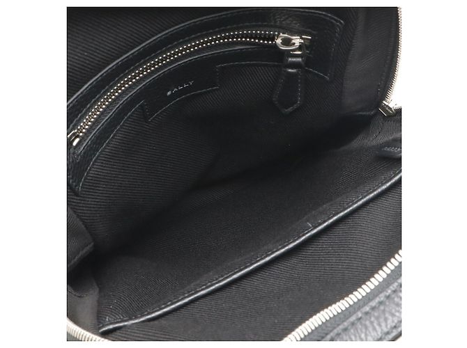Borsa a tracolla in pelle Bally Nero Rosso Crudo - vista 10