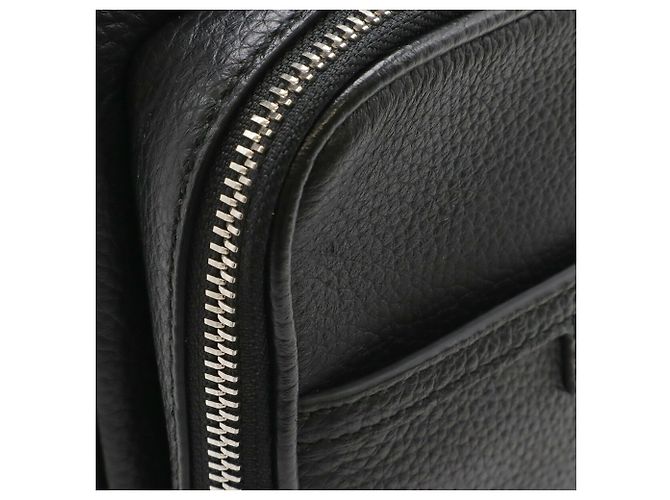 Borsa a tracolla in pelle Bally Nero Rosso Crudo - vista 5