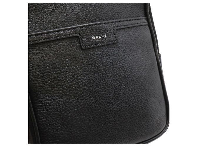 Borsa a tracolla in pelle Bally Nero Rosso Crudo - vista 6