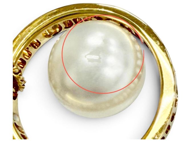 Collana Miu Miu 5JC756 con logo placcato oro e catena di perle sintetiche D'oro - vista 9
