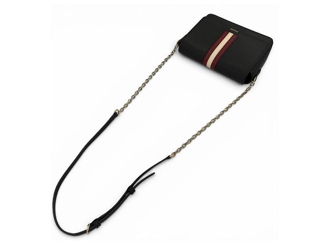 BALLY Seliah Schultertasche aus Leder mit Kette Schwarz - Ansicht 4