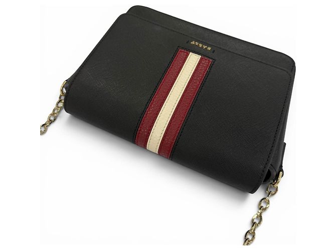 BALLY Seliah Schultertasche aus Leder mit Kette Schwarz - Ansicht 6