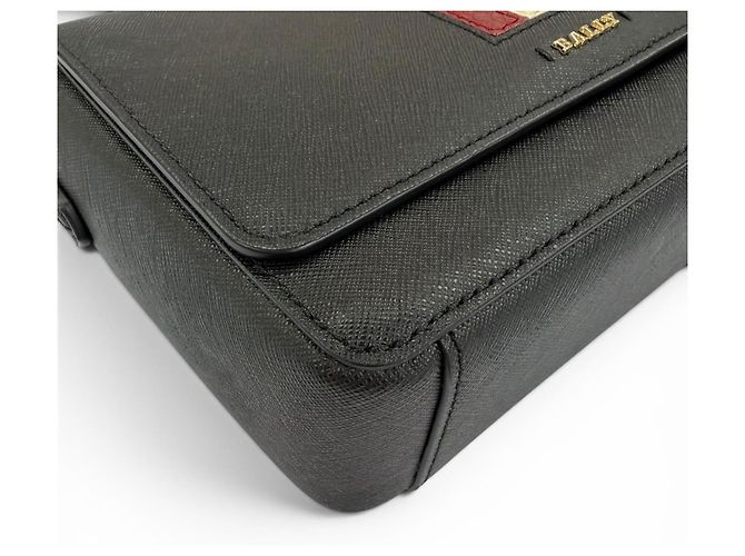 BALLY Seliah Schultertasche aus Leder mit Kette Schwarz - Ansicht 7