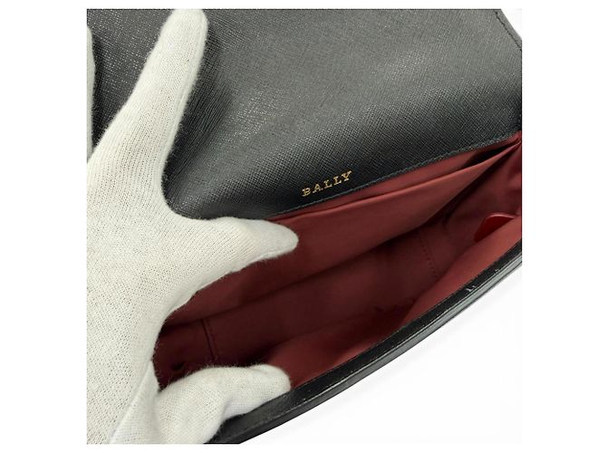 BALLY Seliah Schultertasche aus Leder mit Kette Schwarz - Ansicht 9
