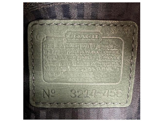 COACH Vintage Nubuck Leather Drawstring Shoulder Bag Green - view 10