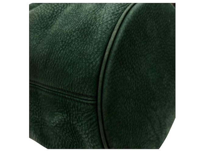 COACH Vintage Nubuck Leather Drawstring Shoulder Bag Green - view 7