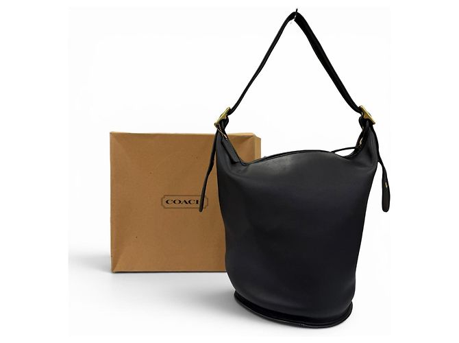 COACH Vintage 9085 Leder Beuteltasche Schwarz - Ansicht 2