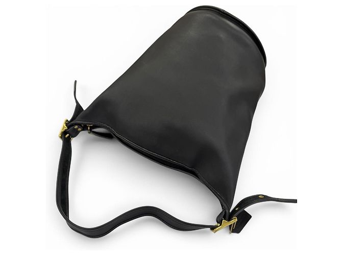 COACH Vintage 9085 Leder Beuteltasche Schwarz - Ansicht 5
