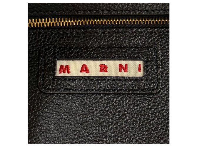 Bolsa de Ombro Mini Museo Soft Marni Preto Fora de branco - vista 11