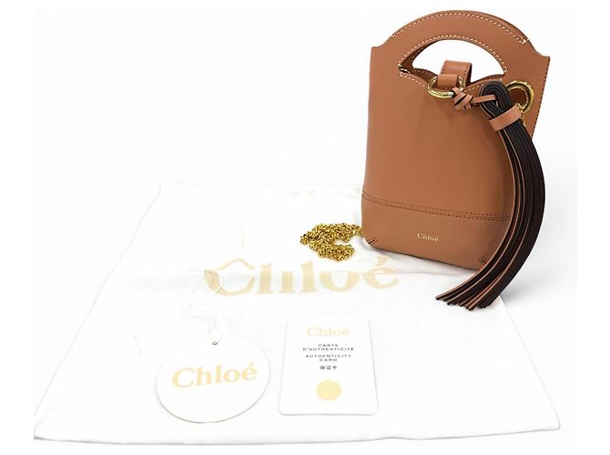 Borsa a tracolla Chloé in pelle marrone - vista 2