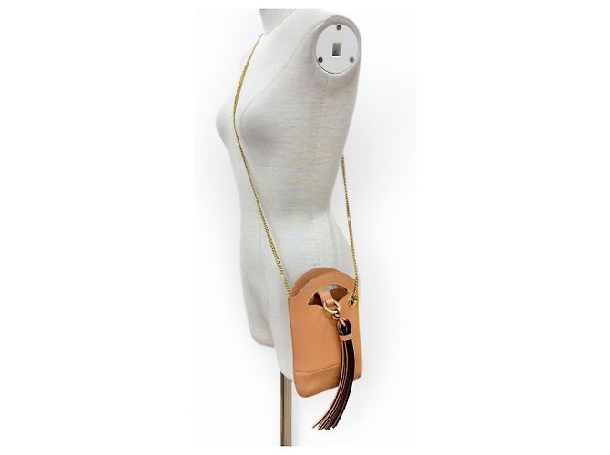 Borsa a tracolla Chloé in pelle marrone - vista 4