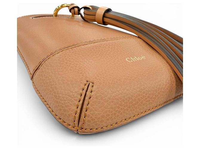 Borsa a tracolla Chloé in pelle marrone - vista 6