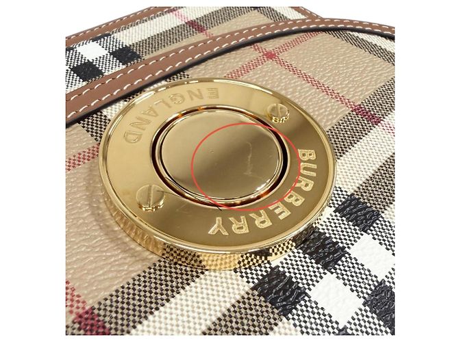 Borsa a tracolla Burberry Elizabeth Marrone Beige - vista 11