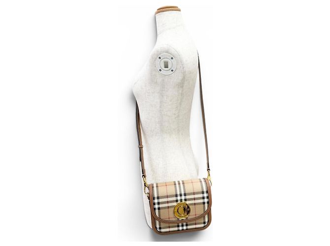 Borsa a tracolla Burberry Elizabeth Marrone Beige - vista 2