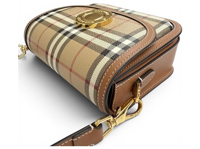 Borsa a tracolla Burberry Elizabeth Marrone Beige - vista 4