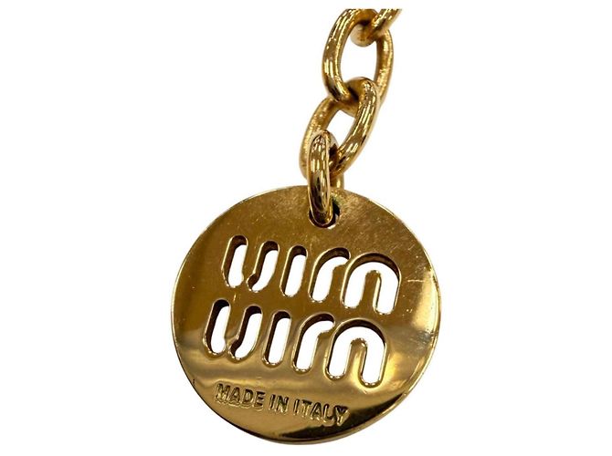 Collana Choker a catena con logo Miu Miu D'oro - vista 7