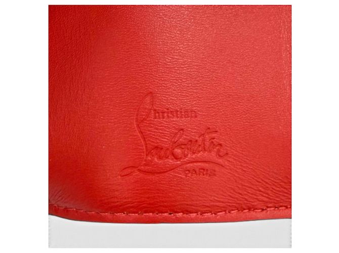 Cartera compacta de piel tri-fold Christian Louboutin Beige - vista 10