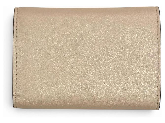 Cartera compacta de piel tri-fold Christian Louboutin Beige - vista 2