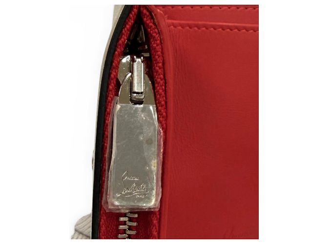 Cartera compacta de piel tri-fold Christian Louboutin Beige - vista 7