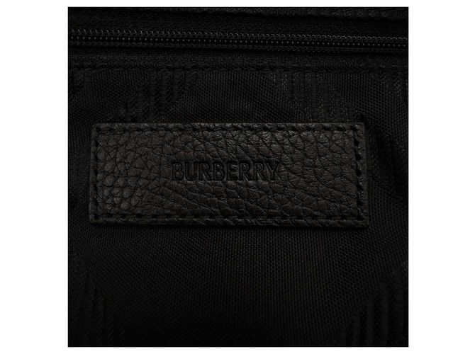 Borsa Tote Grande Burberry in Nylon Check Jacquard Nero - vista 10
