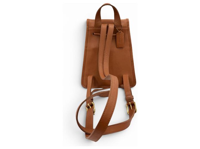 COACH Vintage 9960 Glove Leather Backpack Brown - view 2