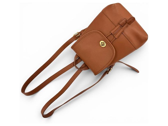 COACH Vintage 9960 Glove Leather Backpack Brown - view 4