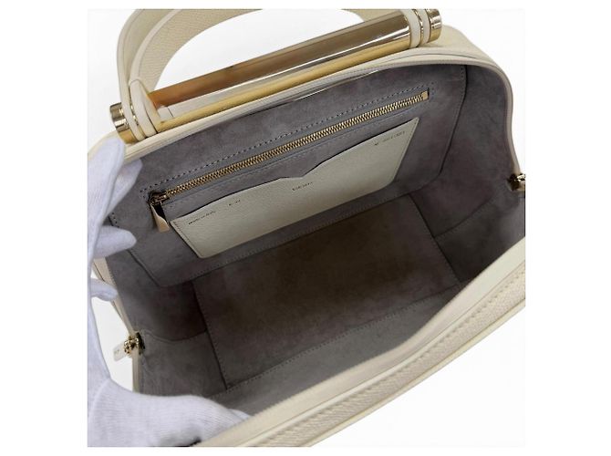 Borsa a tracolla 2-Way FLUTE in pelle Valextra Crudo - vista 8
