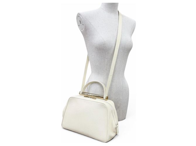 Borsa a tracolla 2-Way FLUTE in pelle Valextra Crudo - vista 9