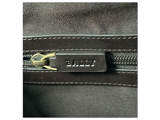 Bally Taprus Leder Aktentasche Tote Bag Dunkelbraun - Ansicht 12