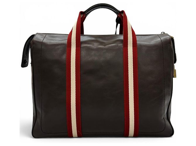 Bally Taprus Leder Aktentasche Tote Bag Dunkelbraun - Ansicht 2