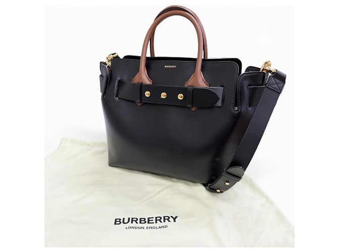 Burberry 8021279 Small 2-Way Tote and Shoulder Bag Marrone Nero - vista 2