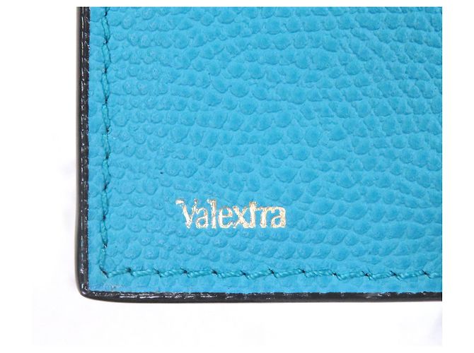 Tarjetero de piel Valextra Azul Turquesa - vista 7