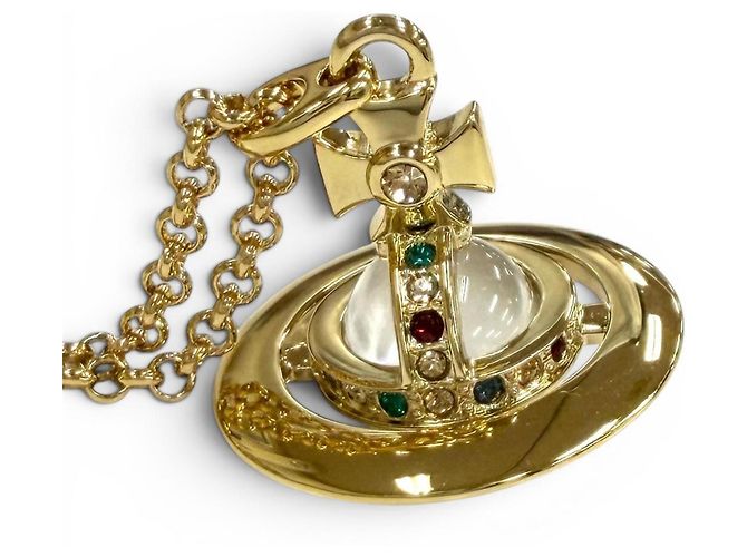 Collana Vivienne Westwood Gold Rhinestone D'oro - vista 3