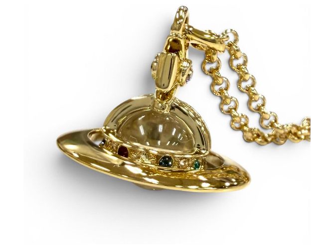 Collana Vivienne Westwood Gold Rhinestone D'oro - vista 5