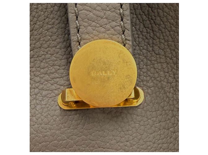 Bolsa BALLY Trapeze em couro macio Cinza - vista 11