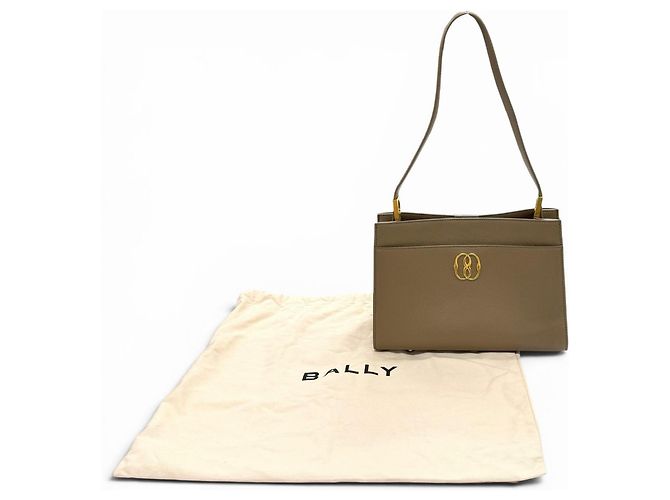 Bolsa BALLY Trapeze em couro macio Cinza - vista 2