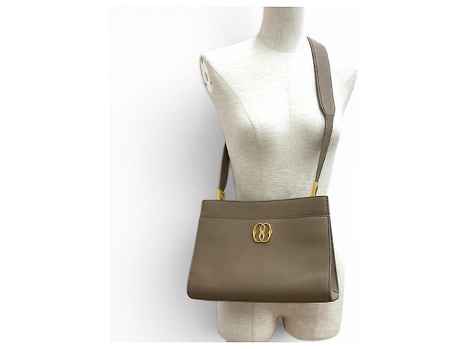 Bolsa BALLY Trapeze em couro macio Cinza - vista 6