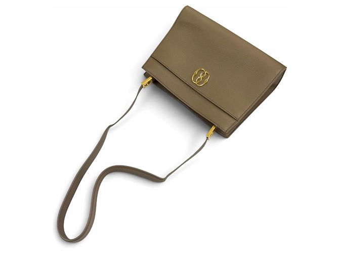 Bolsa BALLY Trapeze em couro macio Cinza - vista 9