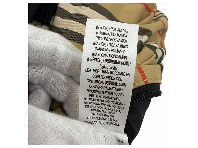 Mochila Burberry Nova Check Logo Beige - vista 14