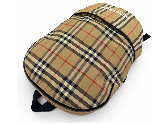 Mochila Burberry Nova Check Logo Beige - vista 5
