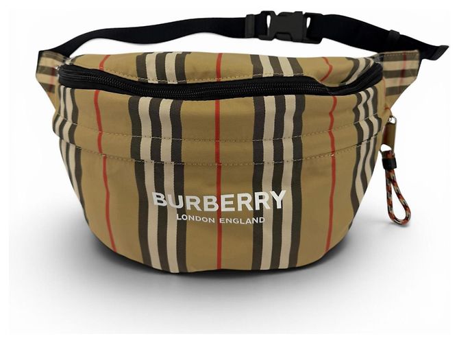 Mochila Burberry Nova Check Logo Beige - vista 9